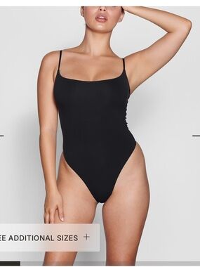 SKIMS Black Fit Everybody Cami Bodysuit